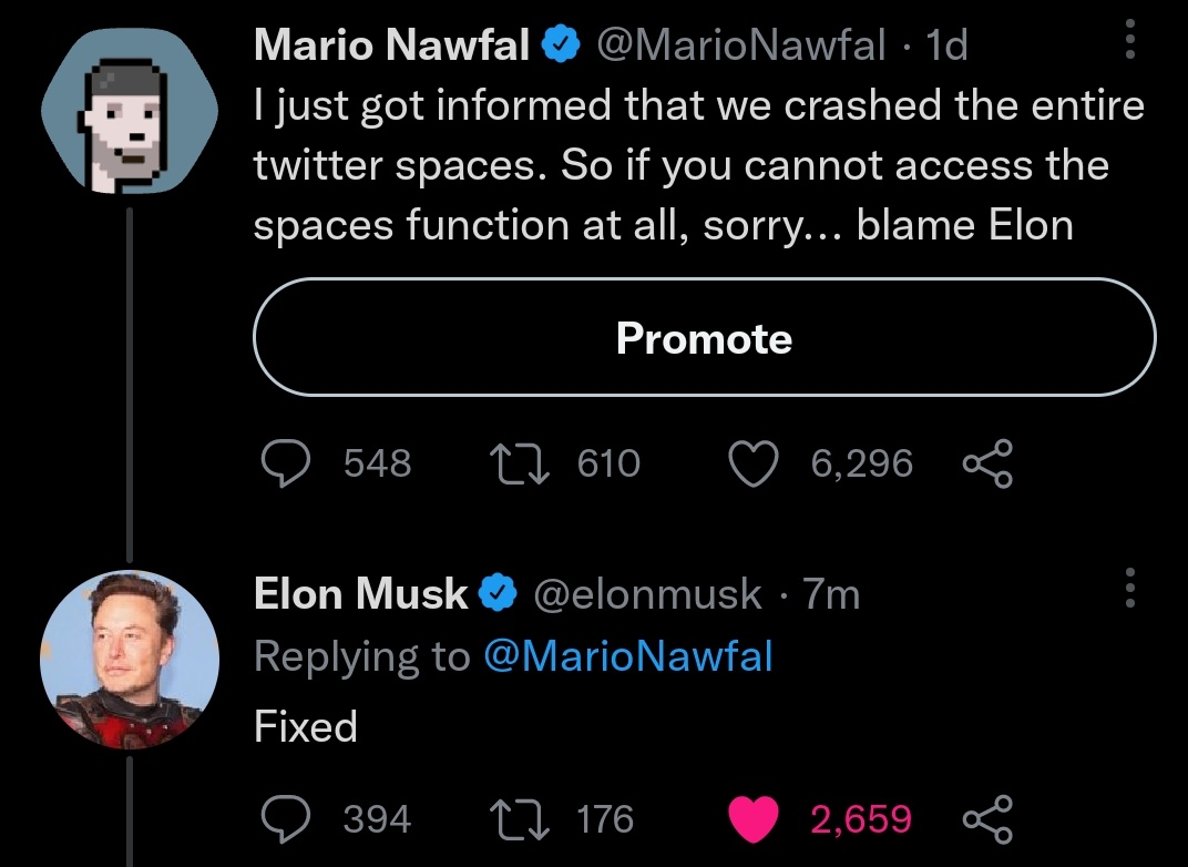 Image in @MarioNawfal's post: How many companies do you know with that level of customer care?
Love him or hate him, he knows ho…