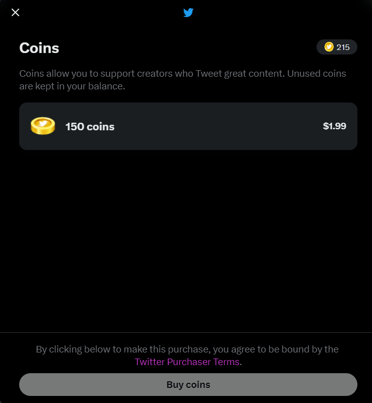 Image in @MarioNawfal's post: 🚨#BREAKING: Twitter Coins BETA launch reportedly about to kick off
(more details below) https://t.…