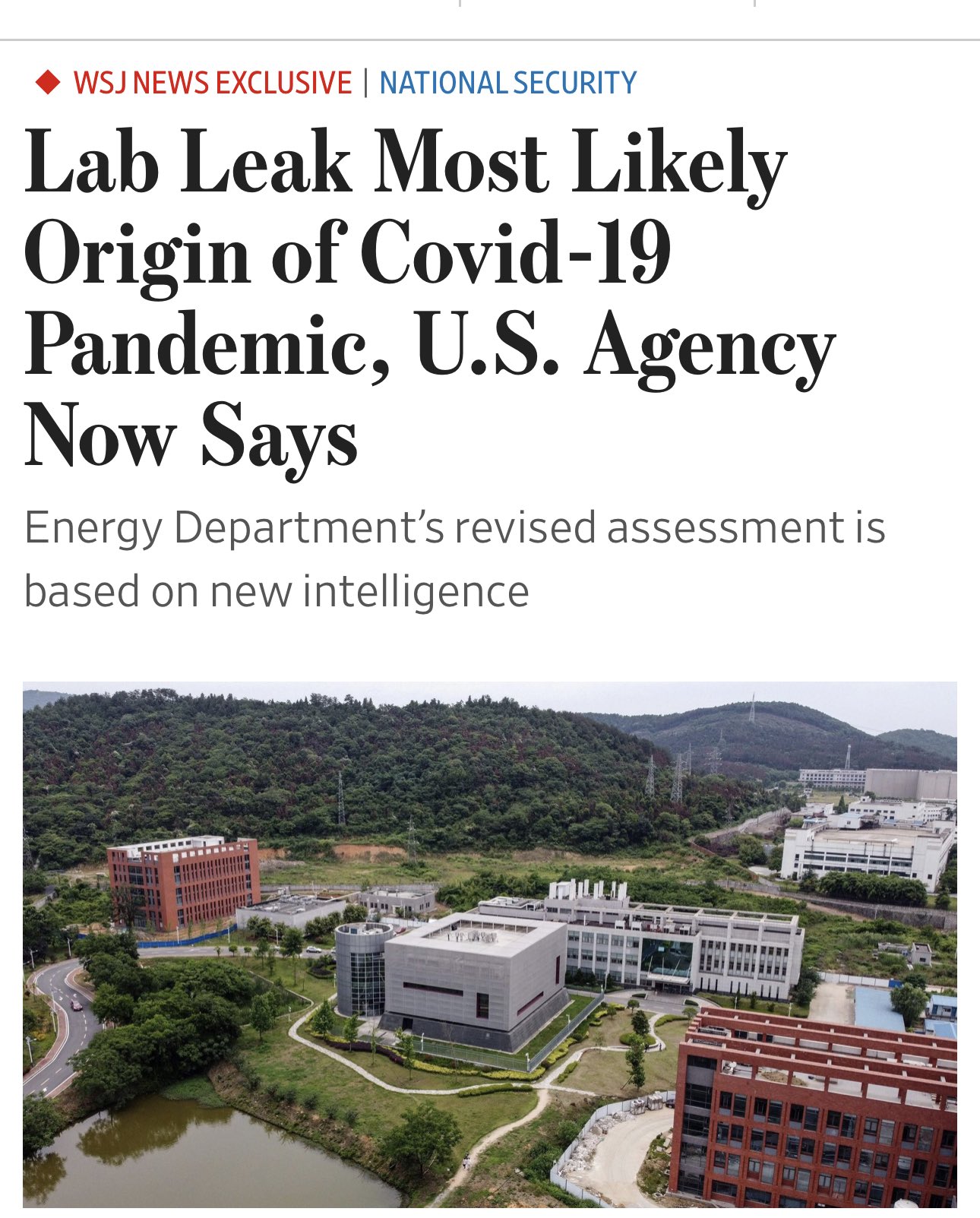 Image in @MarioNawfal's post: 🚨#BREAKING: The U.S. Energy Department has concluded Covid most likely arose from a laboratory leak…