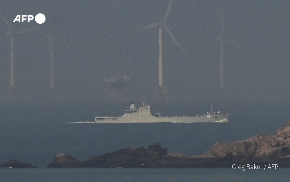 Image in @MarioNawfal's post: #BREAKING: Taiwan detects Chinese warships and aircrafts operating around them despite Beijing decl…