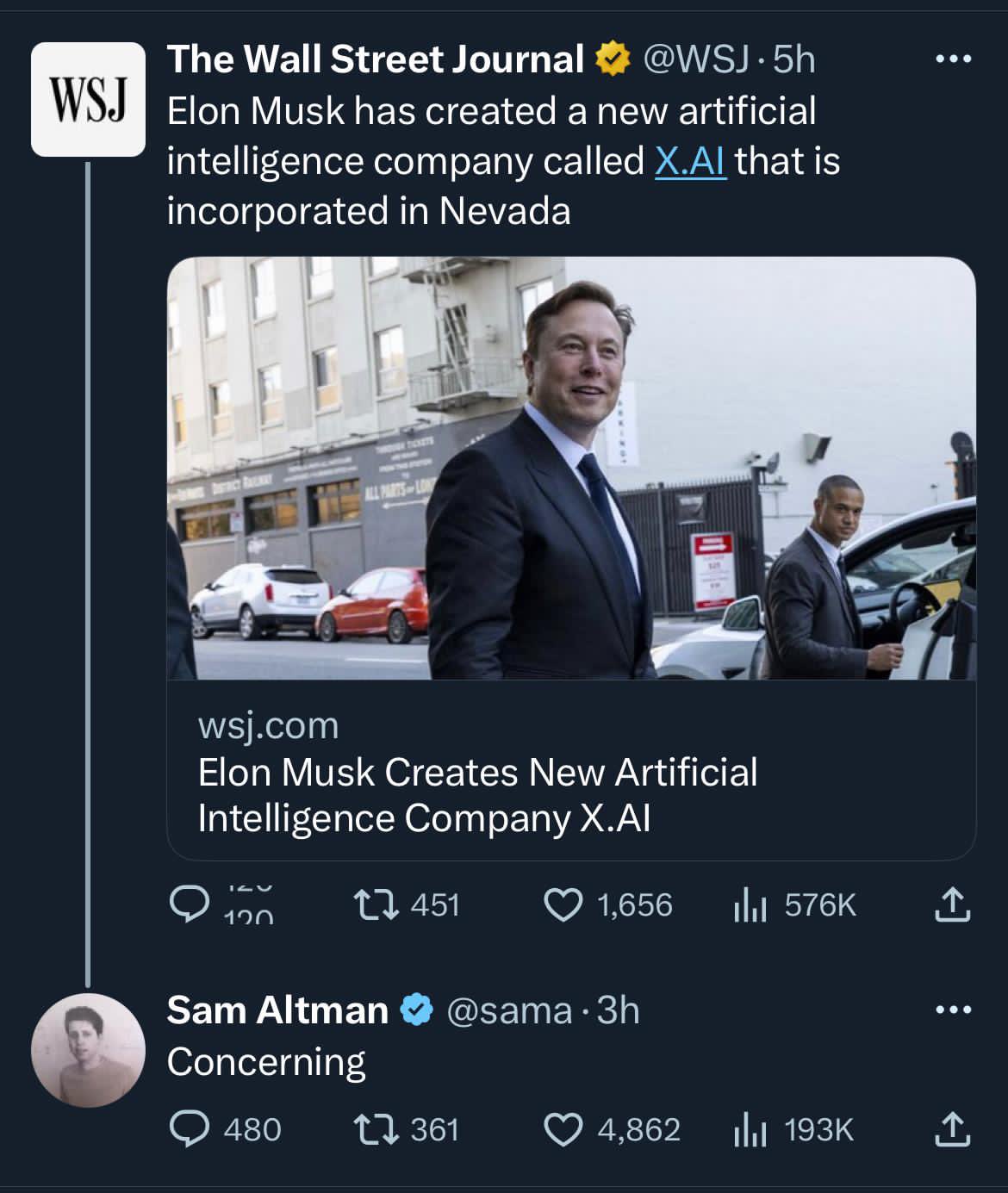 Image in @MarioNawfal's post: The A.I battle begins! https://t.co/6muHQJto4g