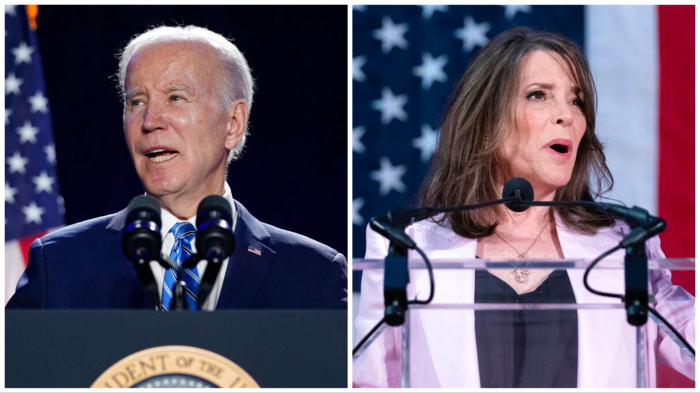 Image in @MarioNawfal's post: 🚨Marianne Williamson, polling 3rd in the Democrat primary for President, JOINS THE SHOW IN 2 HOURS!…
