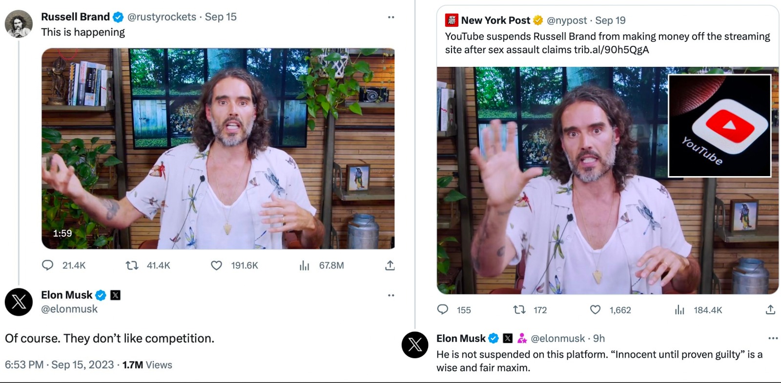 Image in @MarioNawfal's post: ELON TARGETED FOR NOT CANCELING RUSSELL BRAND | X REFUSES REQUEST FROM GOVERNMENT!
As many social …