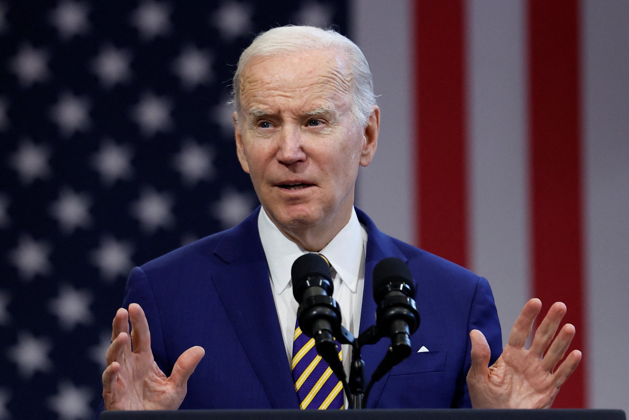 Image in @MarioNawfal's post: 🚨 JUST IN: Biden "I discussed with Netanyahu coordination to support Israel, repel aggressor partie…