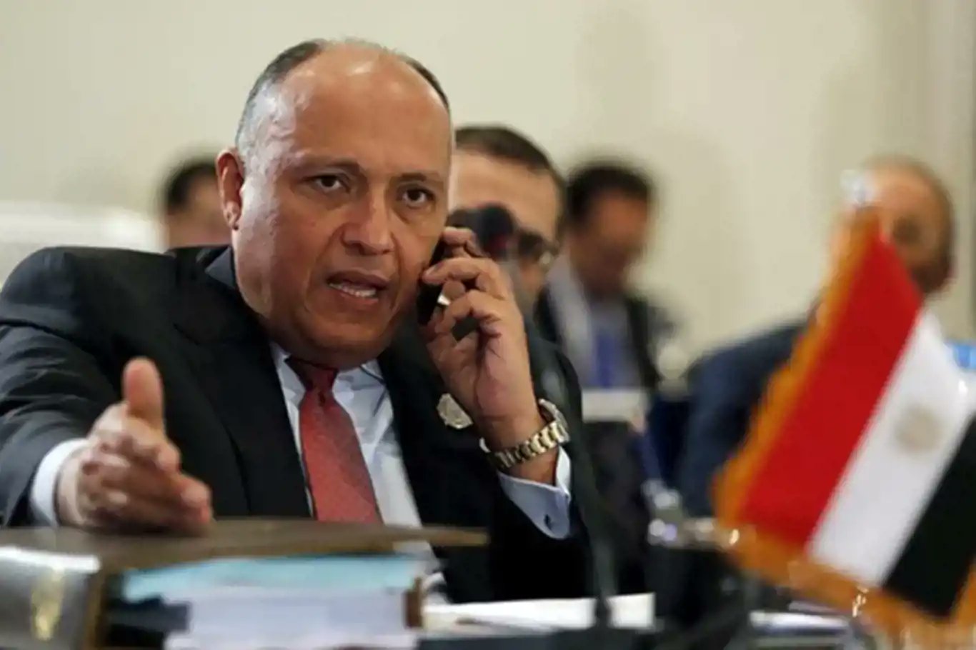Image in @MarioNawfal's post: 🚨Egyptian Foreign Minister: We seek to deliver aid to Gaza through the Rafah crossing.