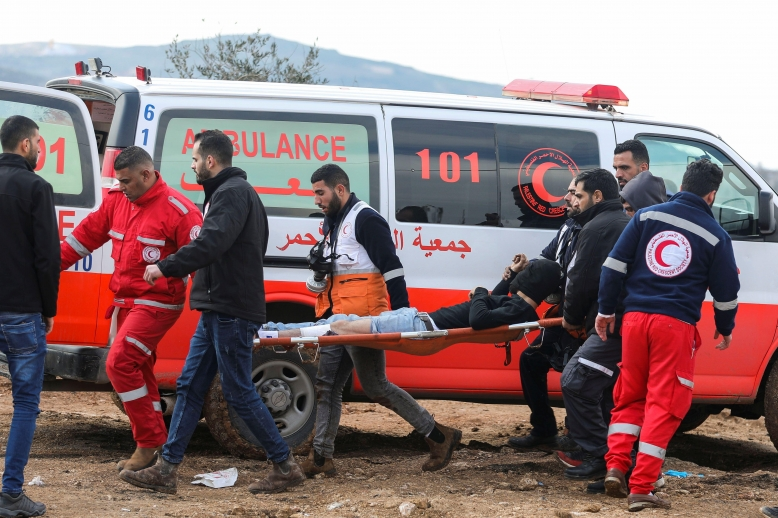 Image in @MarioNawfal's post: 🚨 Just In: Palestinian Red Crescent:
- We appeal to the international community for immediate int…