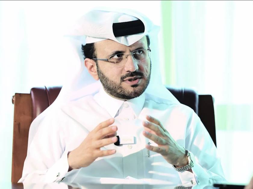 Image in @MarioNawfal's post: 🚨JUST IN: Majed Al-Ansari, spokesman for the Qatari Foreign Ministry speaks on Gaza:
"There shou…