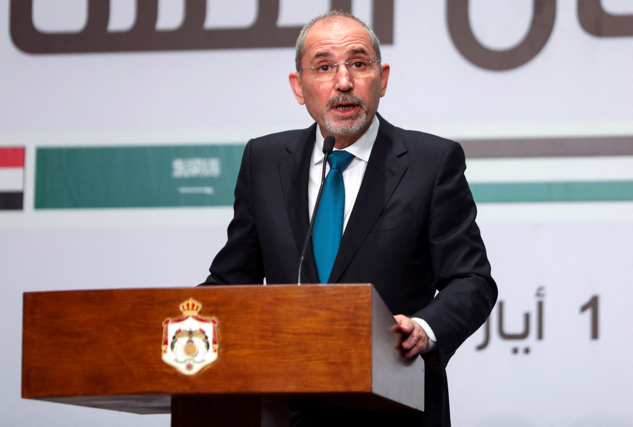 Image in @MarioNawfal's post: 🚨 JUST IN - The Jordanian Foreign Minister:
- The international community must apply internationa…