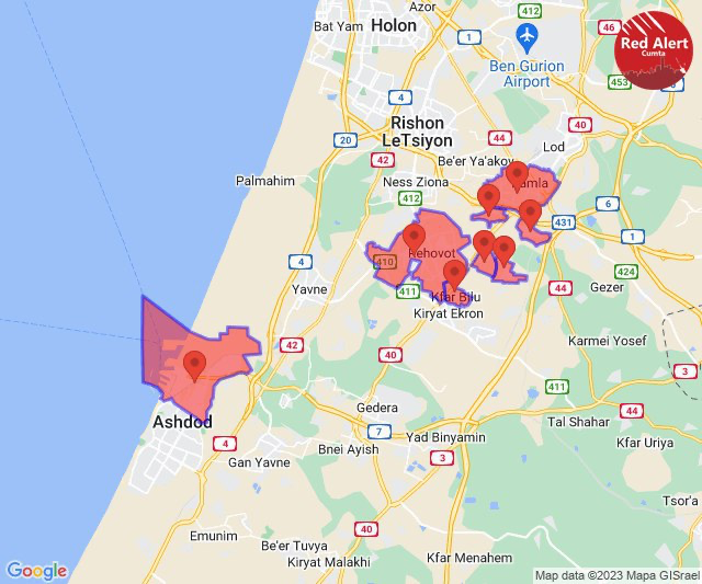 Image in @MarioNawfal's post: 🚨JUST IN: A heavy missile barrage has been fired towards central Israel.
