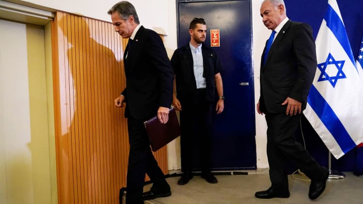 Image in @MarioNawfal's post: 🚨 JUST IN: U.S. Secretary of State Antony Blinken and Israeli Prime Minister Benjamin Netanyahu had…