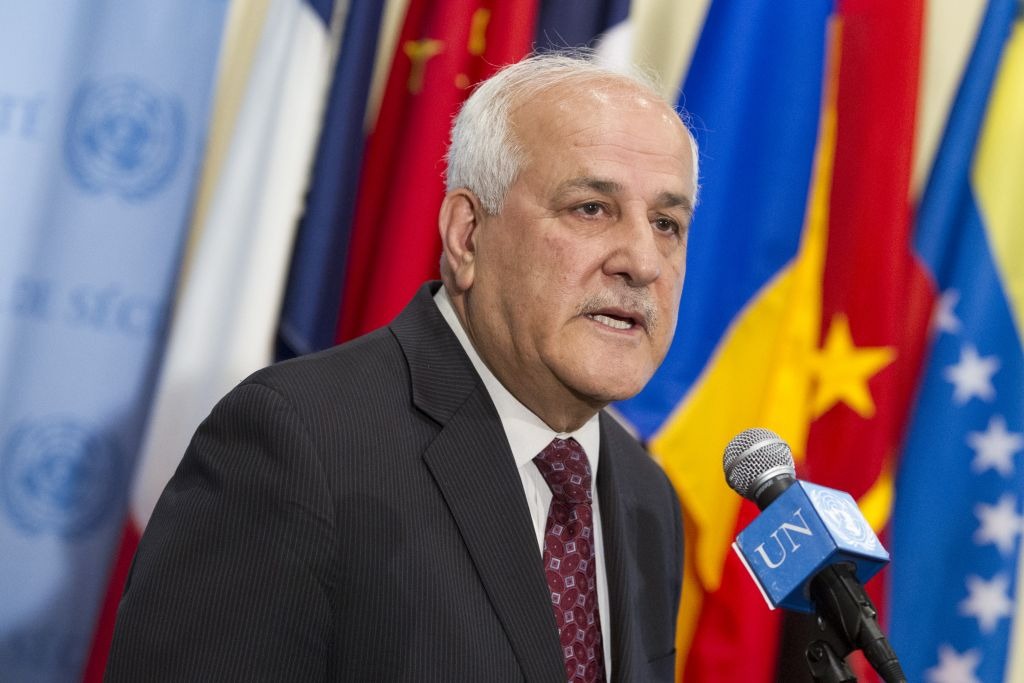 Image in @MarioNawfal's post: 🚨JUST IN - Palestine’s representative to the United Nations:
“Our goal is to put an end to the mas…
