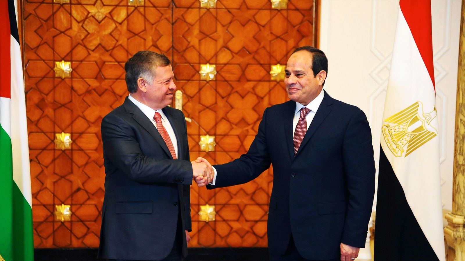 Image in @MarioNawfal's post: 🚨JUST IN - AL-SISI AND KING ABDULLAH CONFIRMED THAT ANY ATTEMPT AT FORCED DISPLACEMENT TO JORDAN OR…