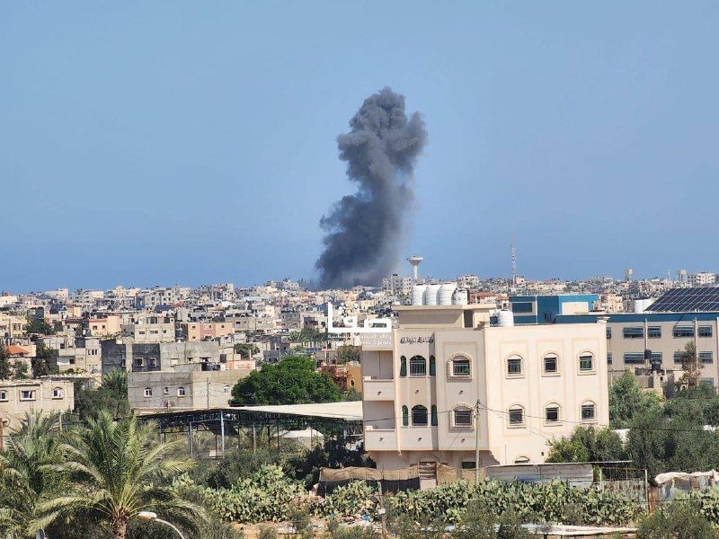 Image in @MarioNawfal's post: 🚨 JUST IN: IDF Reportedly Launches Attack in Rafah, Southern Gaza Strip After Arrival of Humanitari…