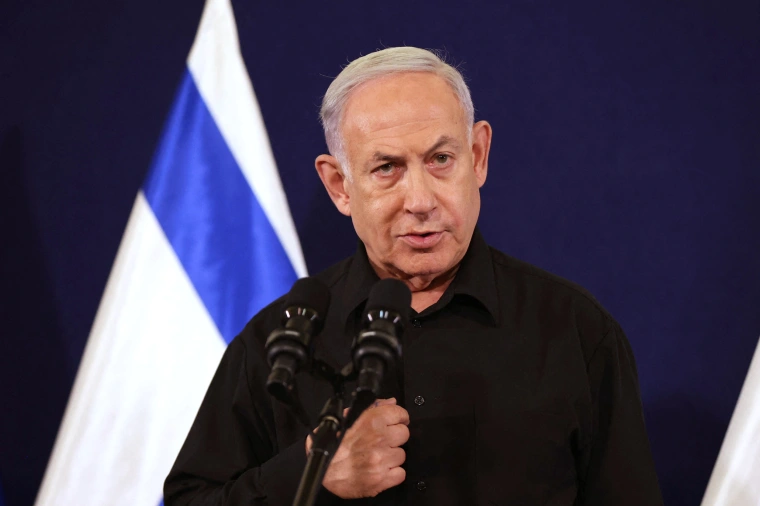 Image in @MarioNawfal's post: 🚨JUST IN: Netanyahu posted on X:
"Hamas started a war against us because it wants to kill us all, …