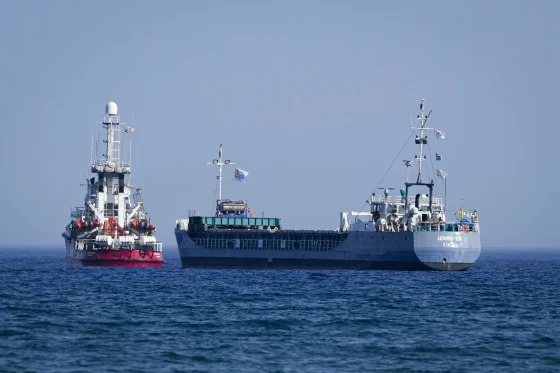 Image in @MarioNawfal's post: 🇵🇸 AID SHIPS SET SAIL FOR GAZA AMID RISING HUNGER FEARS
A trio of ships departs Cyprus, laden with…