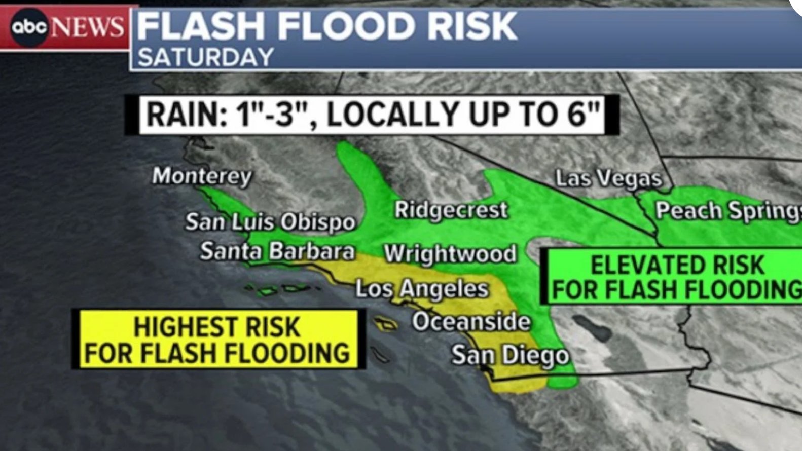 Image in @MarioNawfal's post: 🚨🇺🇸BREAKING: 20 MILLION UNDER FLOOD WATCH | WEST COAST BRACES FOR MEGA STORM
Southern California i…