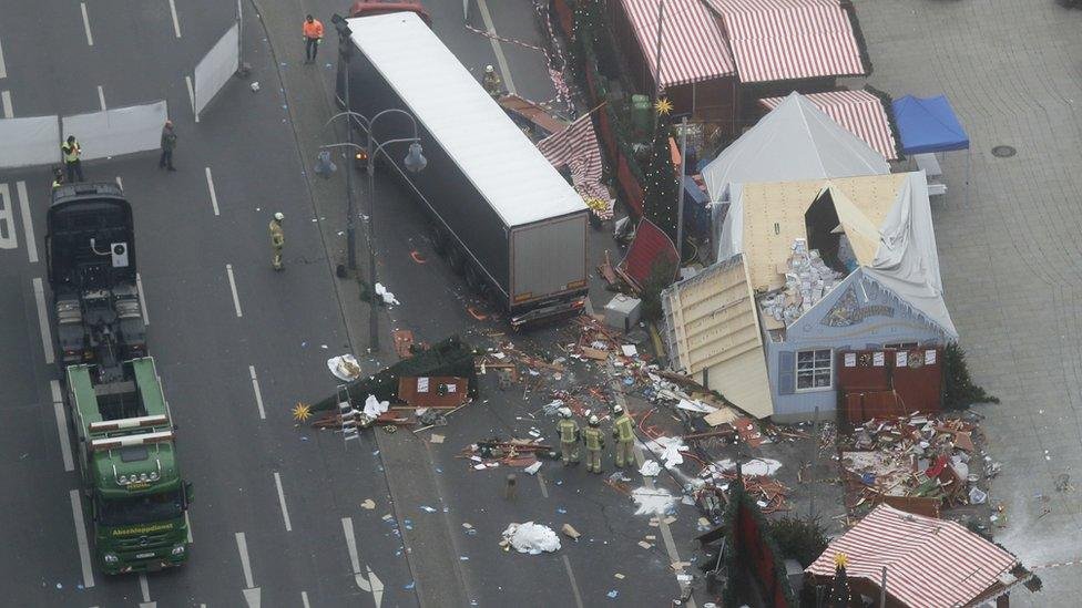 Image in @MarioNawfal's post: 🚨GERMANY’S MAGDEBURG ATTACK COMES 8 YEARS AFTER AN ISIS TERRORIST PLOUGHED THROUGH BERLIN CHRISTMAS…