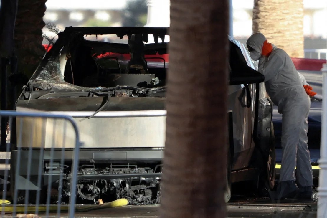 Image in @MarioNawfal's post: 🚨NEW LAS VEGAS TRUMP HOTEL BOMBING CONFERENCE AT 4 PM ET
Police will hold a press conference at 1 …