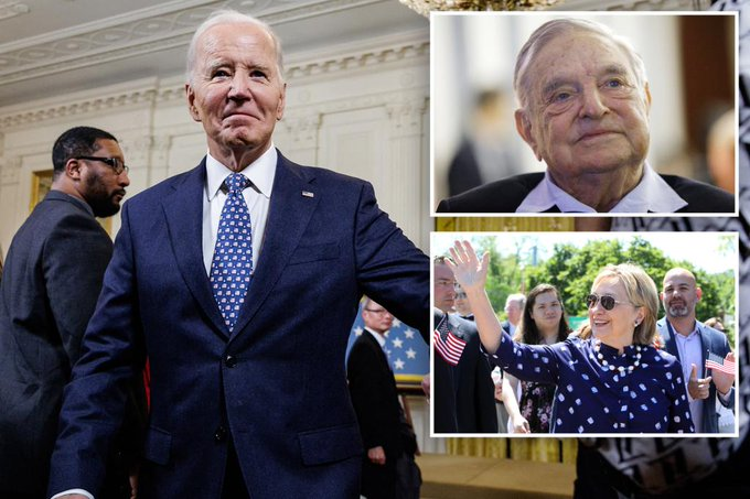 Image in @MarioNawfal's post: 🚨🇺🇸Biden awards Soros and Hillary the Presidential Medal of Freedom!
It can't get any weirder... h…