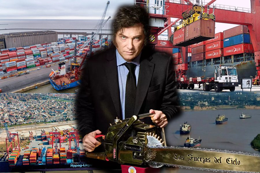 Image in @MarioNawfal's post: 🚨🇦🇷MILEI TAKES THE CHAINSAW TO PORTS CORRUPTION
Milei dismantles Argentina’s General Ports Adminis…