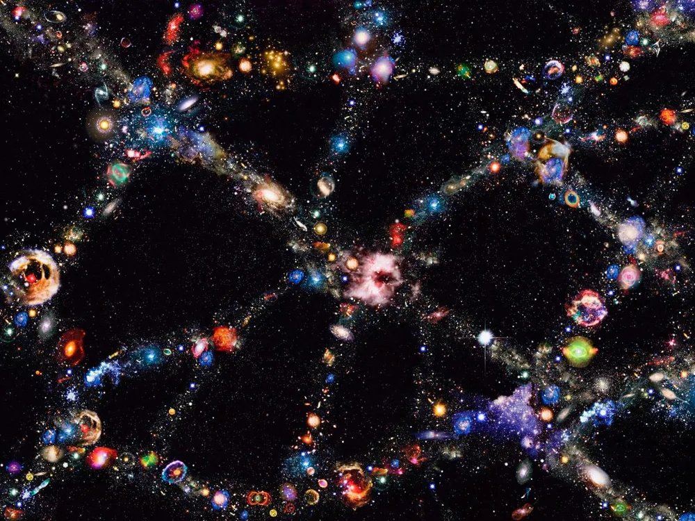 Image in @MarioNawfal's post: 🚨BOSS GREAT WALL: THE GALAXY CLUSTER THAT DWARFS THE UNIVERSE
Astronomers have unveiled the BOSS G…