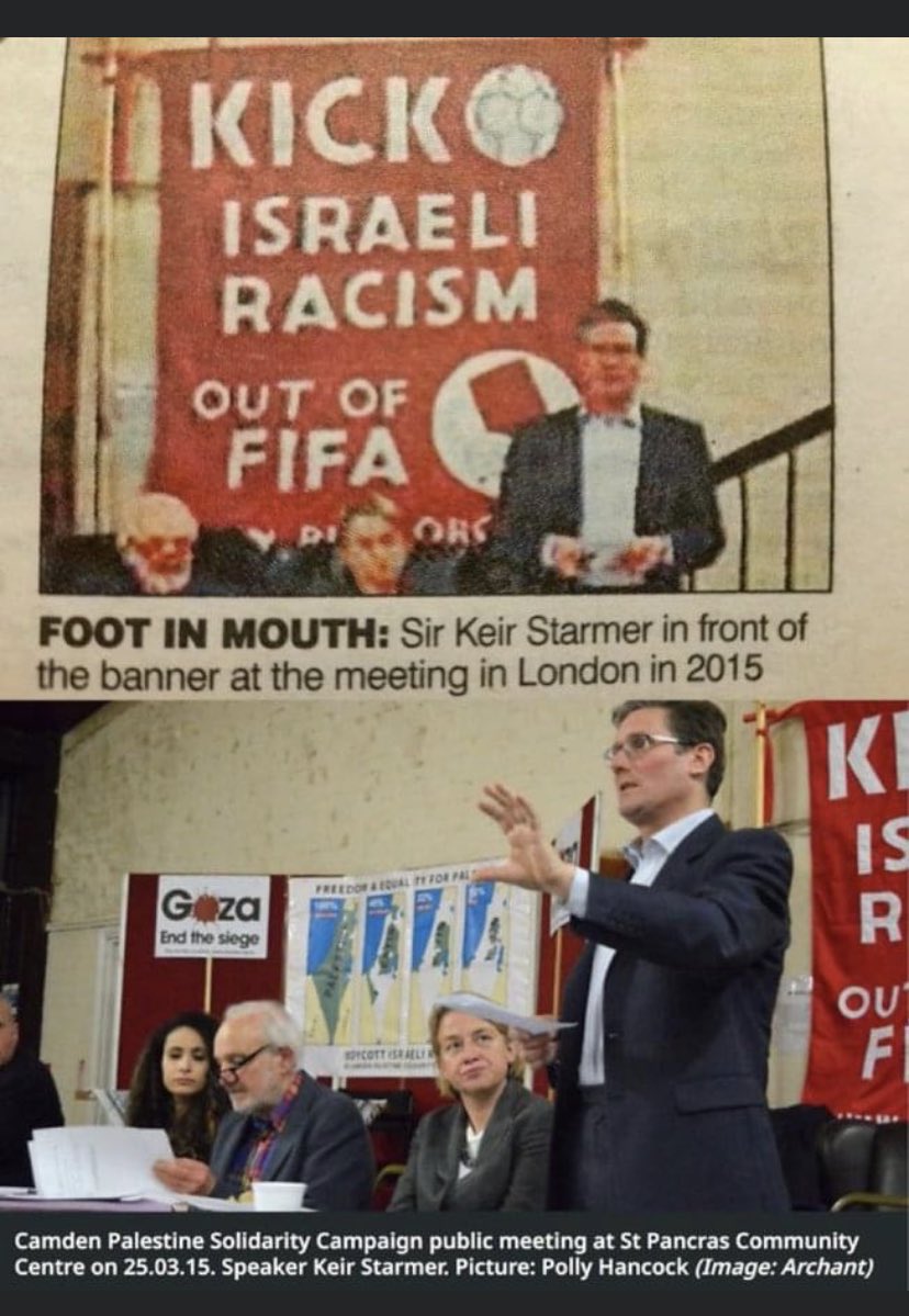 Image in @xIsraelExposedx's post: This is a real image of @Keir_Starmer before he was bribed, or coerced by the Israeli lobby. https:…