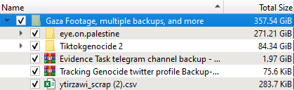 Image in @xIsraelExposedx's post: Here is a torrent link to 350+ GB of war crimes footage from Gaza & the West Bank.
It includes:
1…