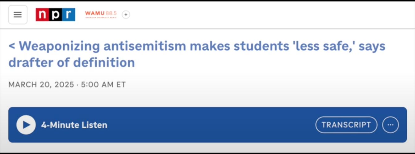Image in @xIsraelExposedx's post: Dr Kenneth Stern, who literally wrote the IHRA working definition of 'antisemitism', says it is bei…