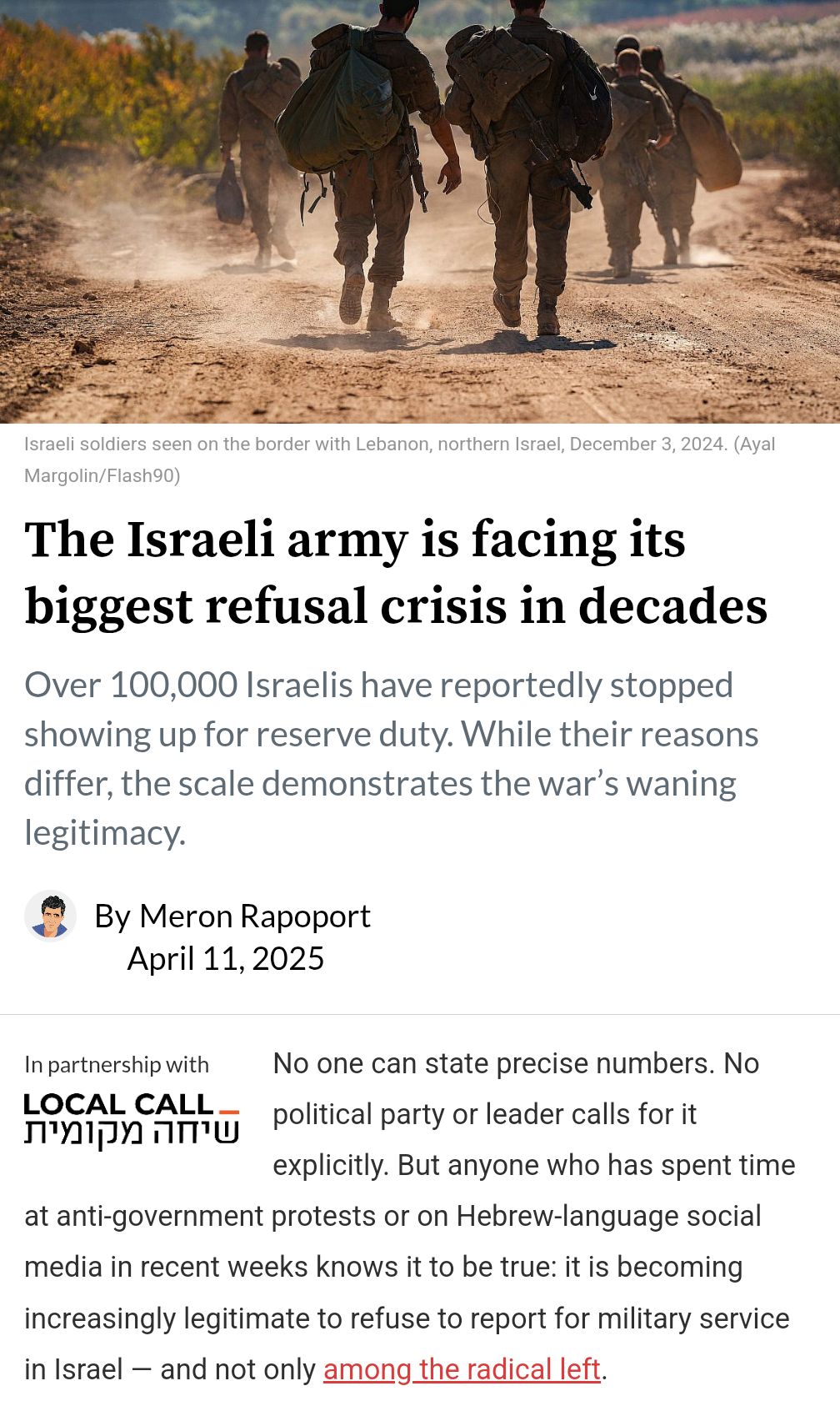 Image in @xIsraelExposedx's post: Over 100,000 Israeli soldiers have refused to show up for duty. I can assure you this is not becaus…