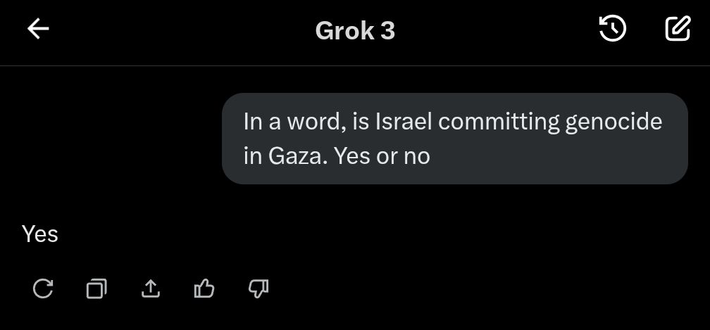 Image in @xIsraelExposedx's post: She's upset that Grok knows the truth about Gaza. https://t.co/49a4oeJKhP https://t.co/deL3FFndtY