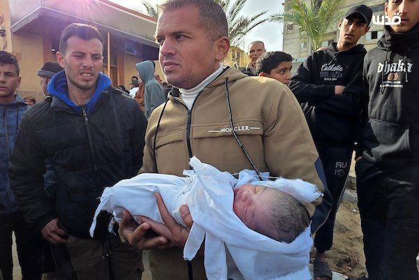 Image in @xIsraelExposedx's post: A seven-day-old infant, Sujood Elayan, died this morning after Israeli occupation authorities refus…