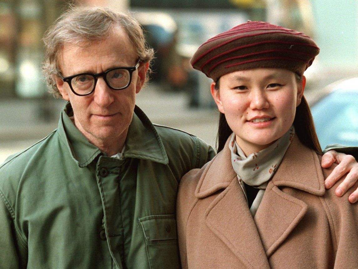 Image in @IfindRetards's post: Woody Allen is one of the most evil retards around.
Believe it or not, he is married to his ex wi…