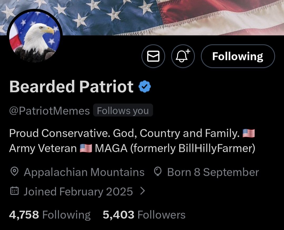 Image in @IfindRetards's post: Long term subscriber shout-out of the day.
@PatriotMemes
Thanks for the support. Please follow …