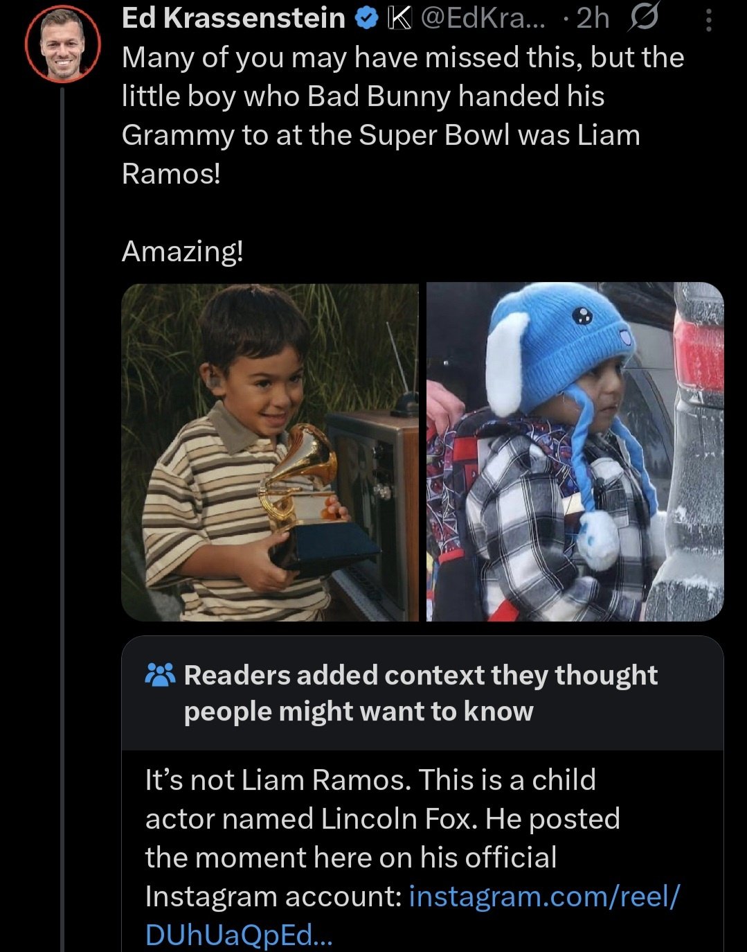 Image in @IfindRetards's post: This fake post has 324k likes in 2 hours. My biggest find yet. + 1 for the algo https://t.co/i3WLkF…