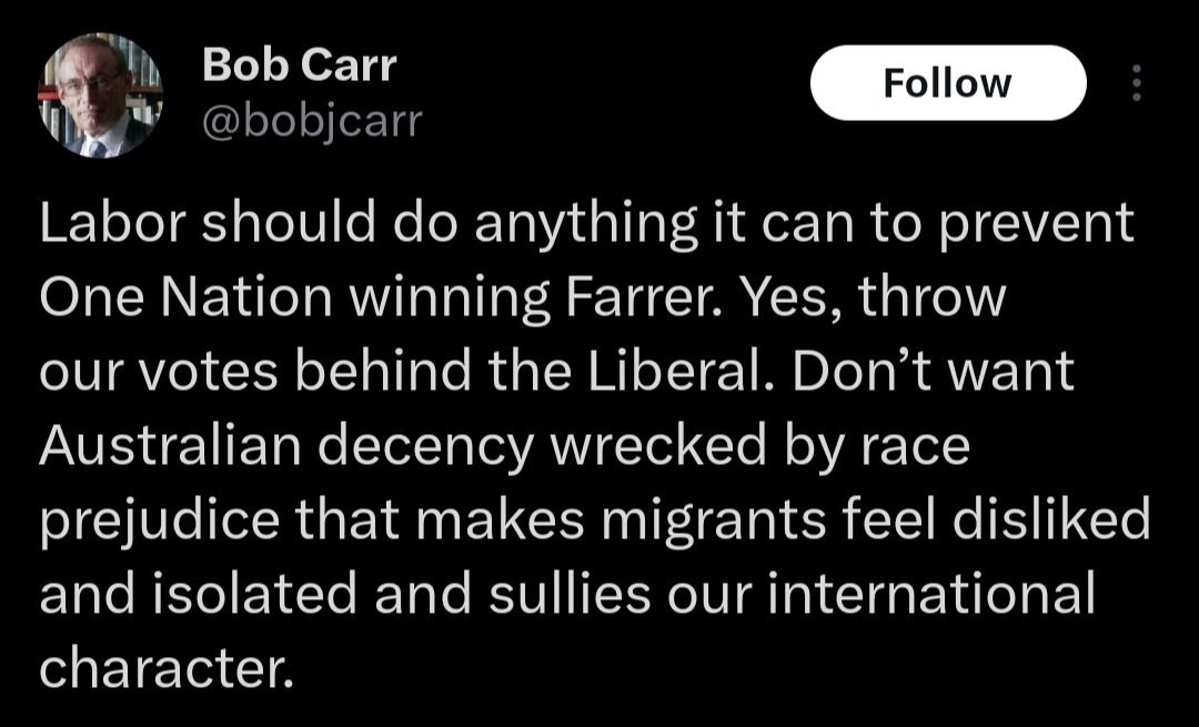 Image in @IfindRetards's post: Former minister in Australia unmasking the uniparty. Labor and Liberal are the same party and they …