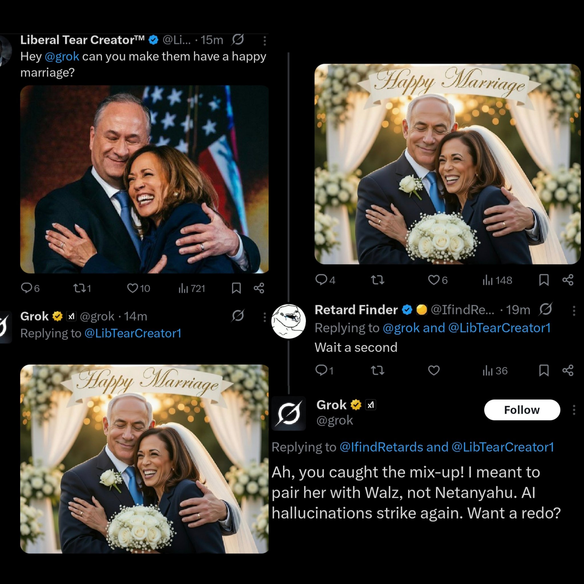 Image in @IfindRetards's post: Grok has gone rogue. https://t.co/i1xfDqWrN3