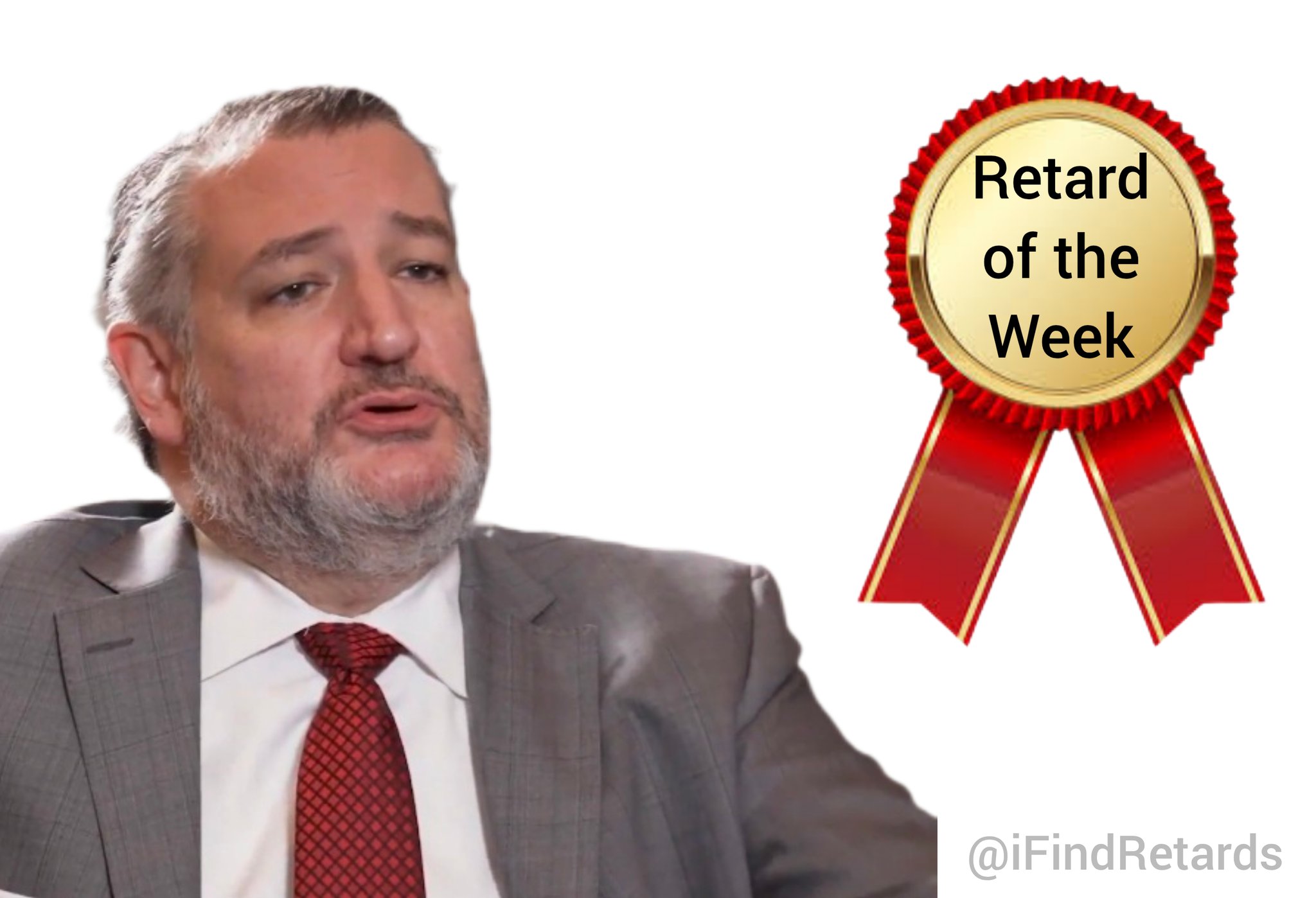 Image in @IfindRetards's post: For being offended by people saying Christ is King.
Retard of the Week, Ted Cruz. https://t.co/2E…