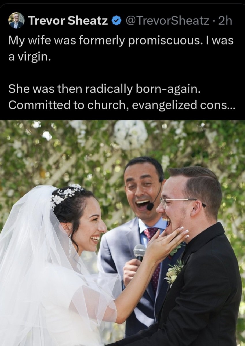 Image in @IfindRetards's post: They're calling it the most retarded wedding post of all time. I bet he tells her to calm down all …