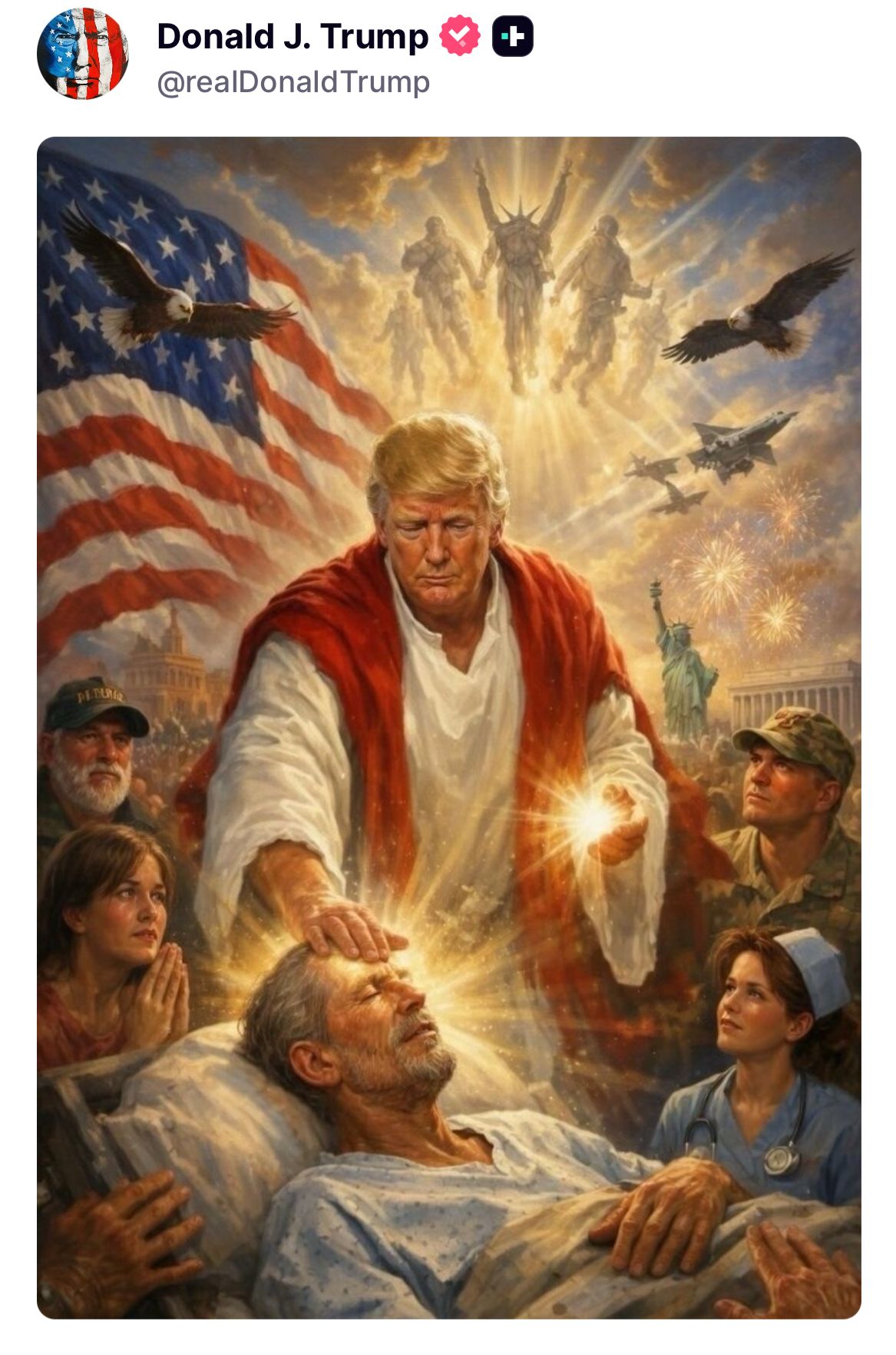 Image in @sneako's post: We stand with the Pope and the beautiful religion of Catholicism. Trump is committing the greatest …