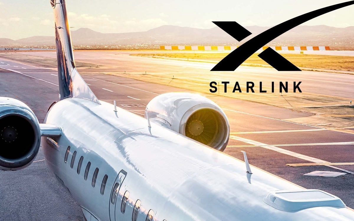 Image in @MarioNawfal's post: 🇺🇸 Starlink just made in-flight WiFi actually usable.
1 Gbps per terminal. Multi-gigabit per aircr…