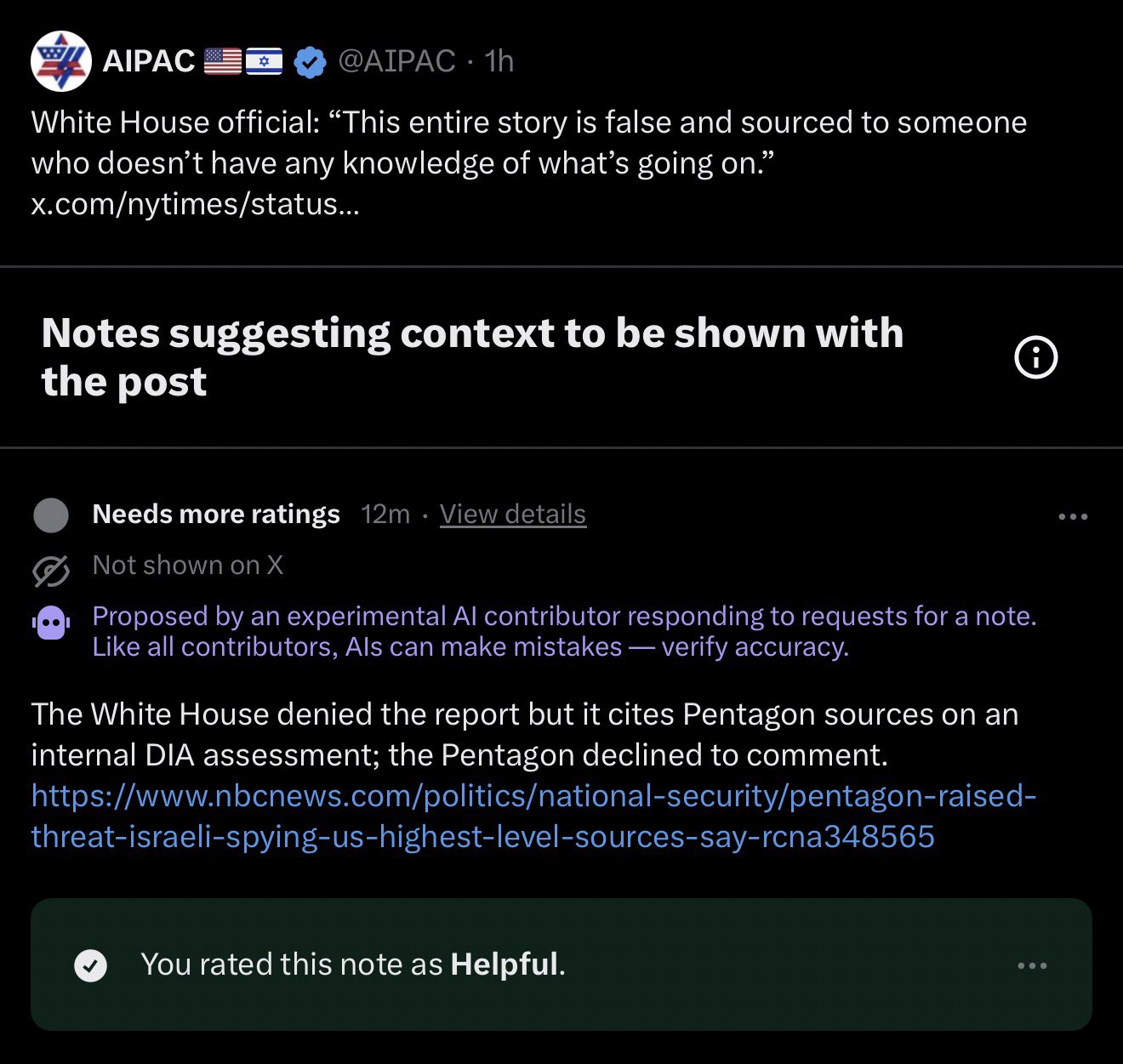Image in @Wallface's post: Even the AI community note is waking up. https://t.co/MDnoN8xkpo