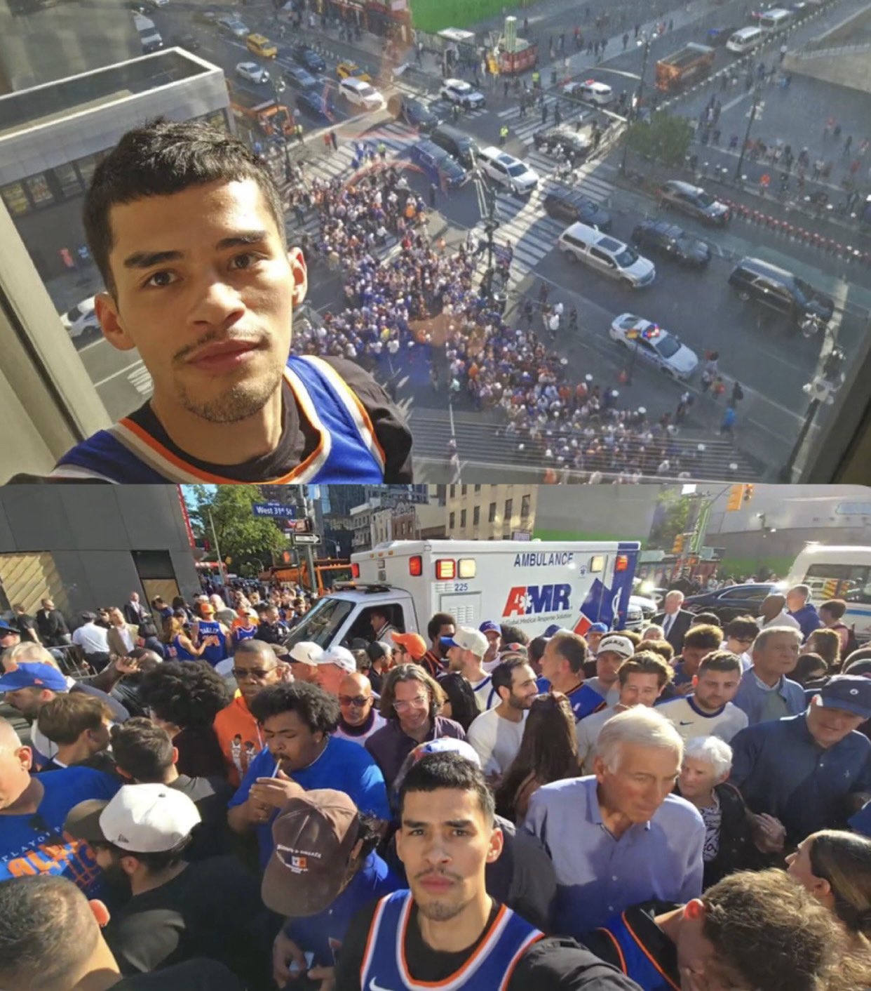 Image in @sneako's post: Vlogging the rest of the game bc MSG connection is brutal once it’s packed. If Knicks win I will tr…