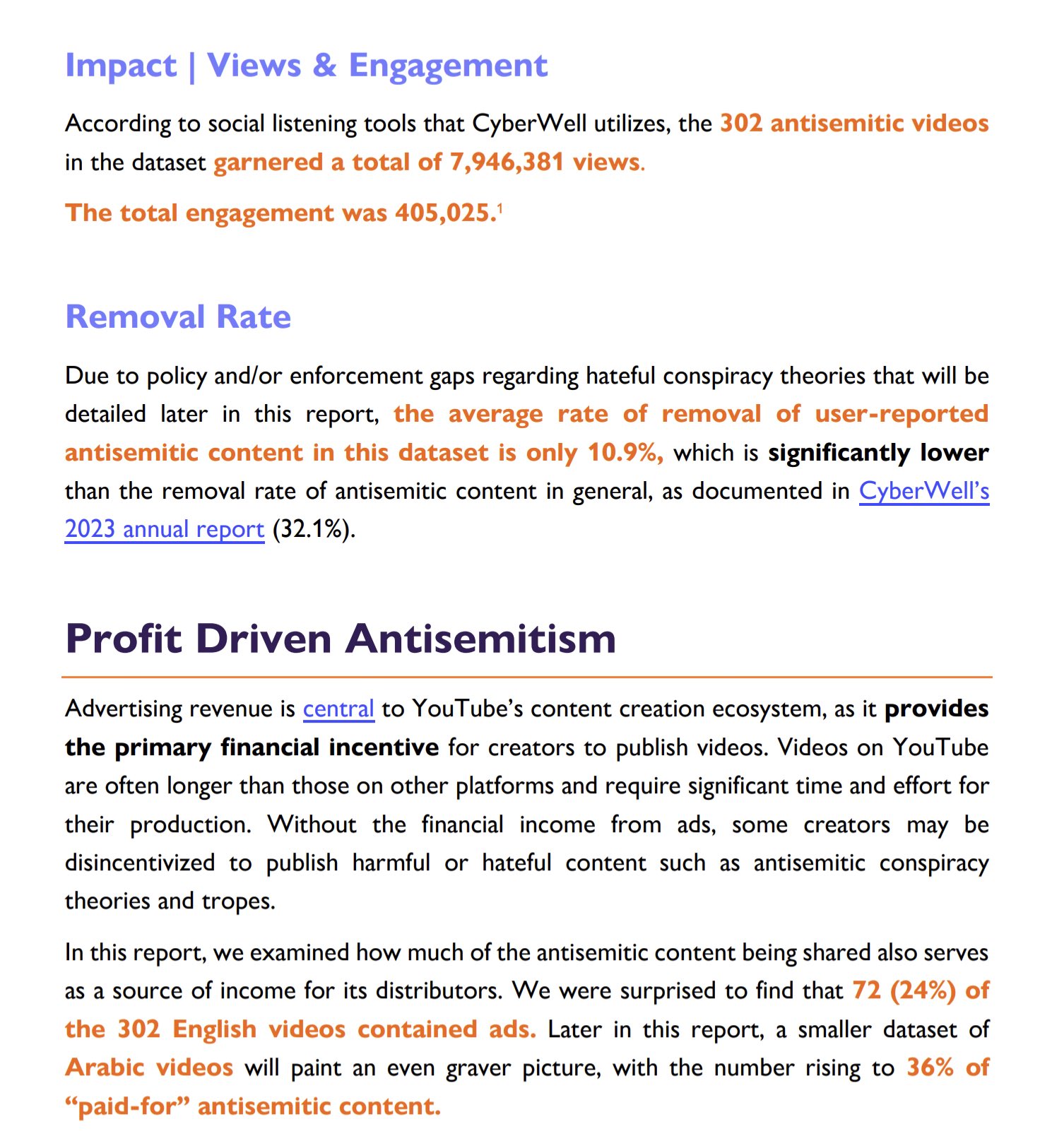 Image in @Wallface's post: So @CyberWell_org publishes reports targeting YouTube channels for removal or demonetization, while…