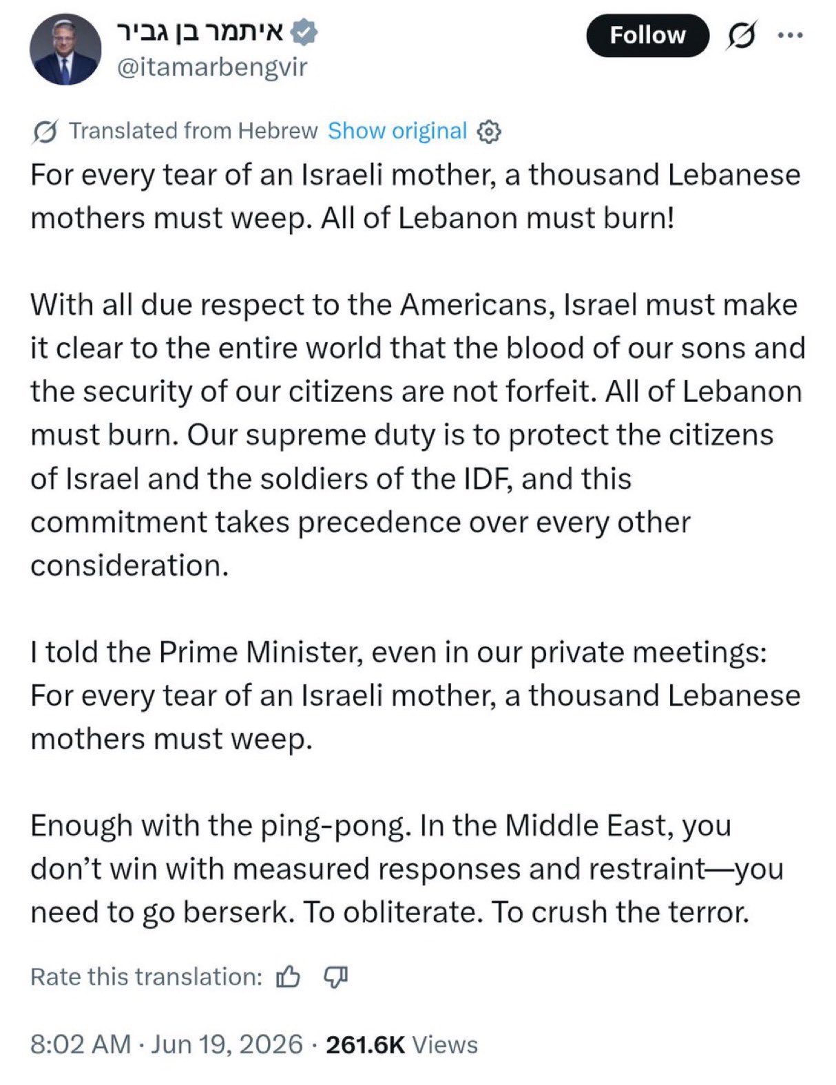 Image in @sneako's post: They are a threat to all of humanity. https://t.co/qgihBah323