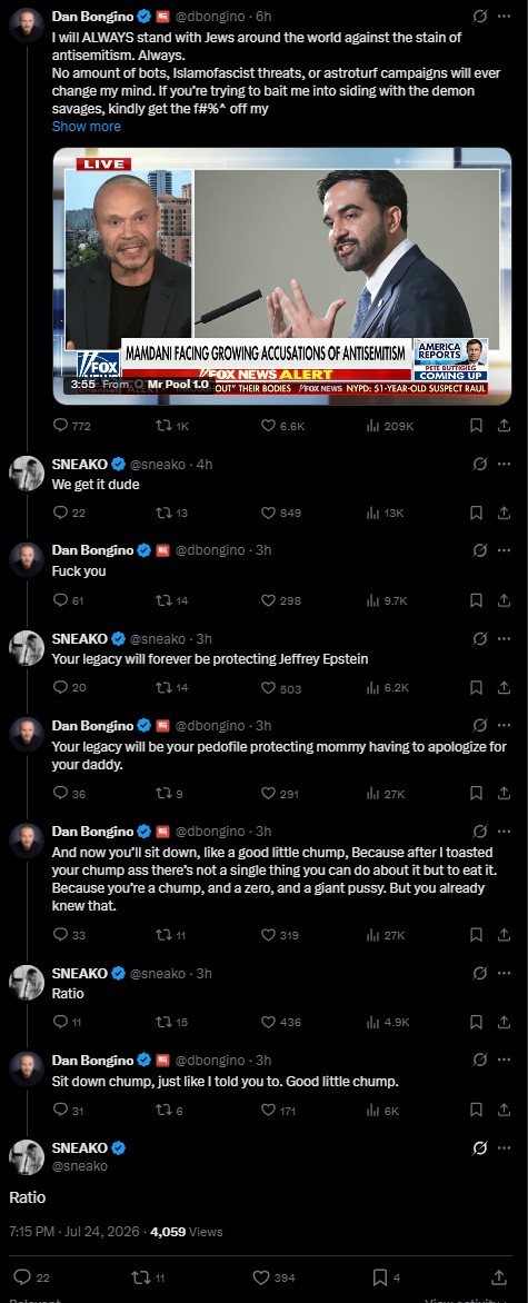 Image in @sneako's post: Is Dan Bongino okay? https://t.co/WKjQiY8UZH