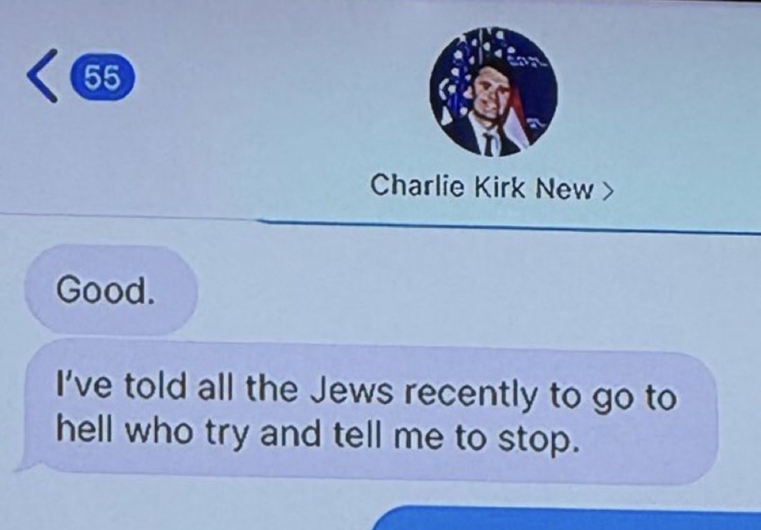Image in @sneako's post: Jews killed Charlie Kirk
Anyone saying it was “da left” is a fed https://t.co/3nqiEeIPK3