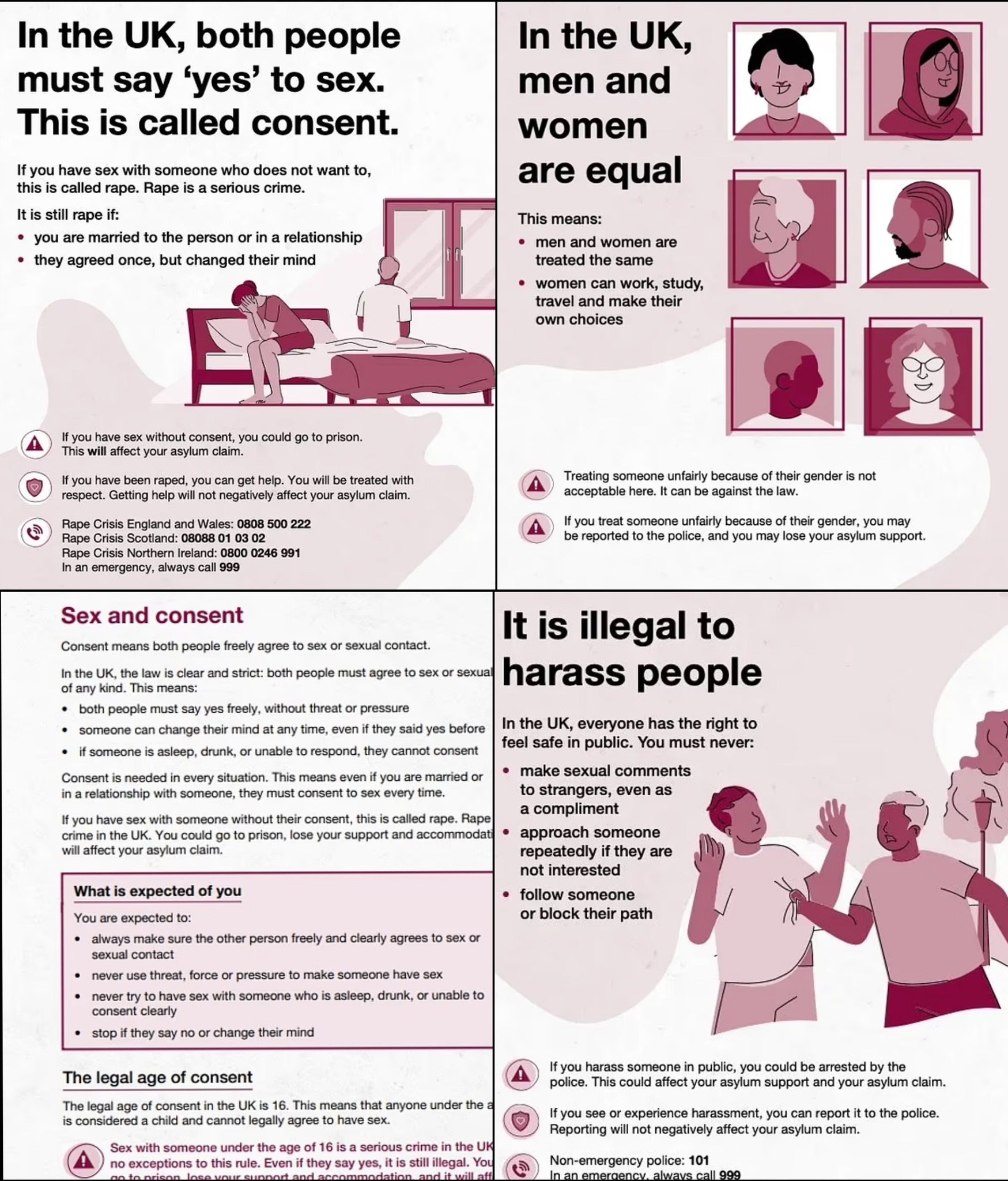 Image in @IfindRetards's post: The UK gov released a booklet teaching asylum seekers not to rape.
This is what its come to and t…