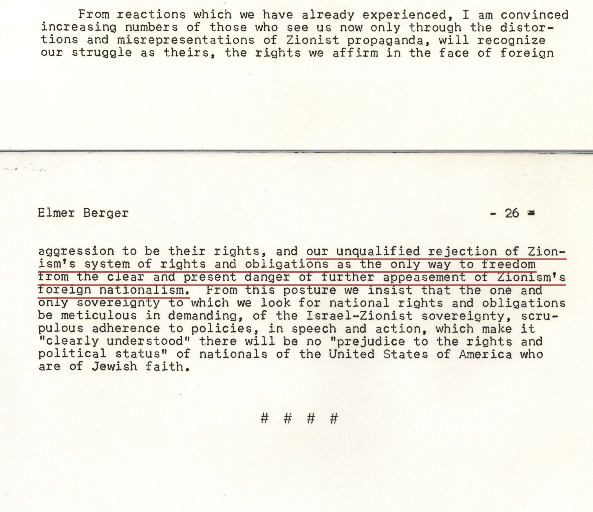Image in @Wallface's post: An interesting piece of history from 1961.
Rabbi Elmer Berger sent this address to JFK and predict…