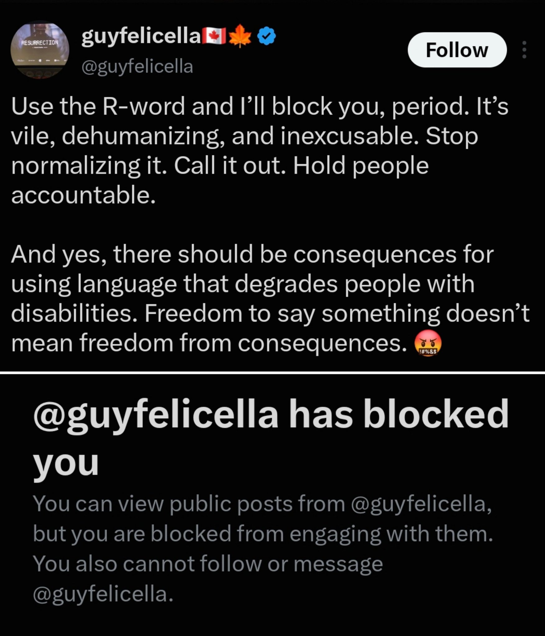 Image in @IfindRetards's post: At least he's a man on his word. Insta blocked me
Would be a shame if we made "retard" trend. http…