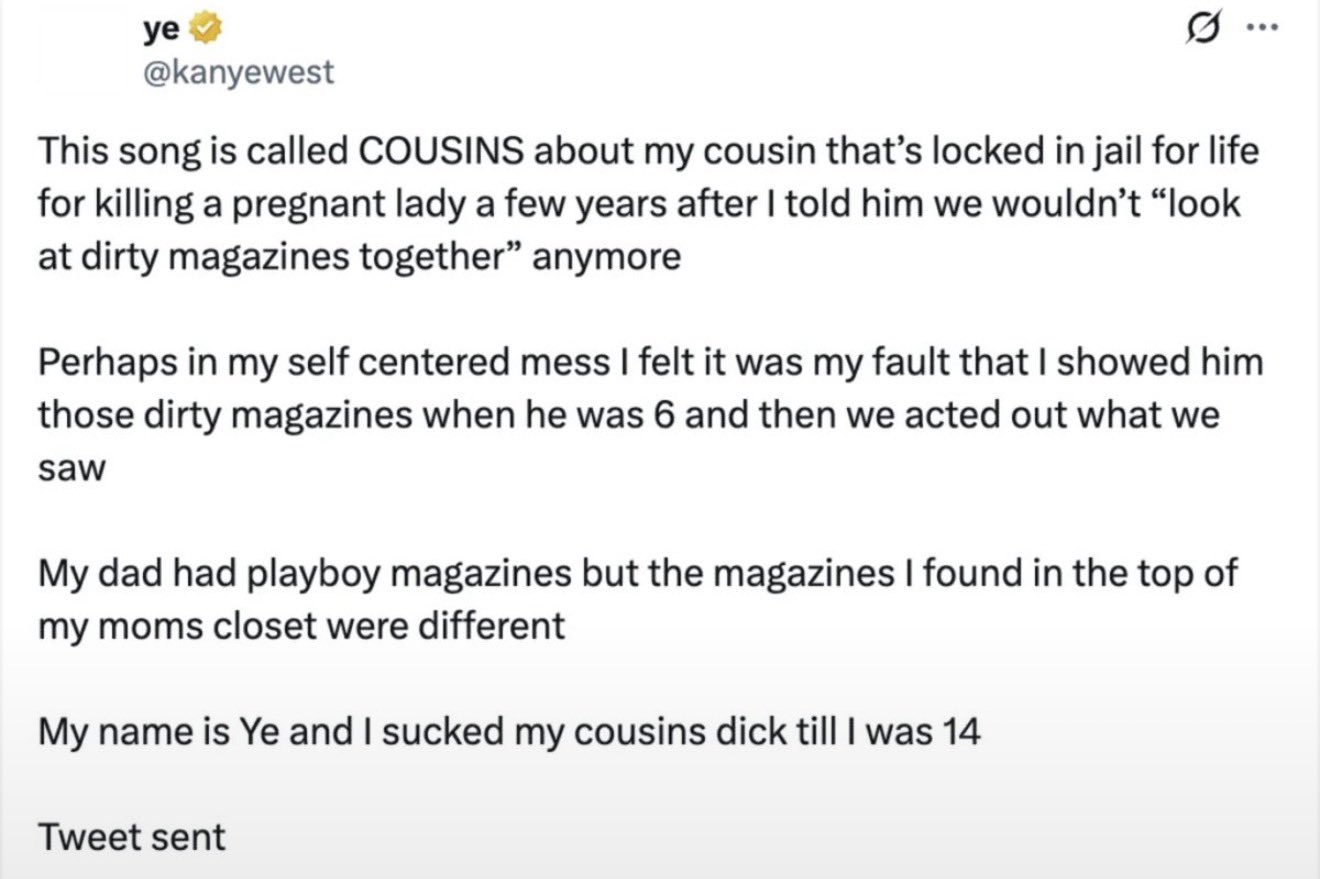 Image in @EasyBreezy's reply: @sneako @FearedBuck But when ye said he sucked his cousin off you ain’t tell him to get off the int…